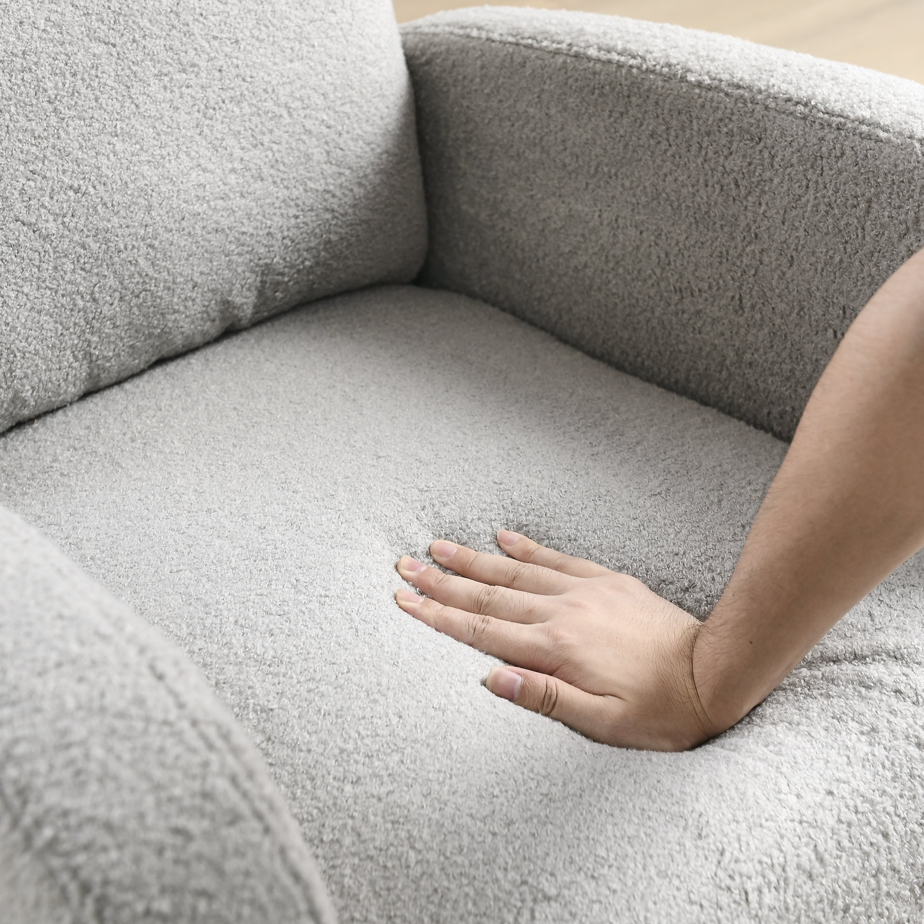 27.6"W Modern Accent High Backrest Living Room Lounge Arm Rocking Chair