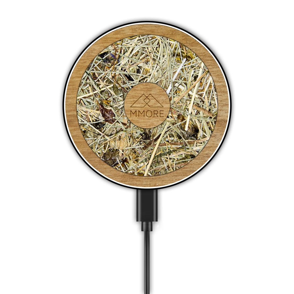 Wireless Charger With Organic and Wood Material