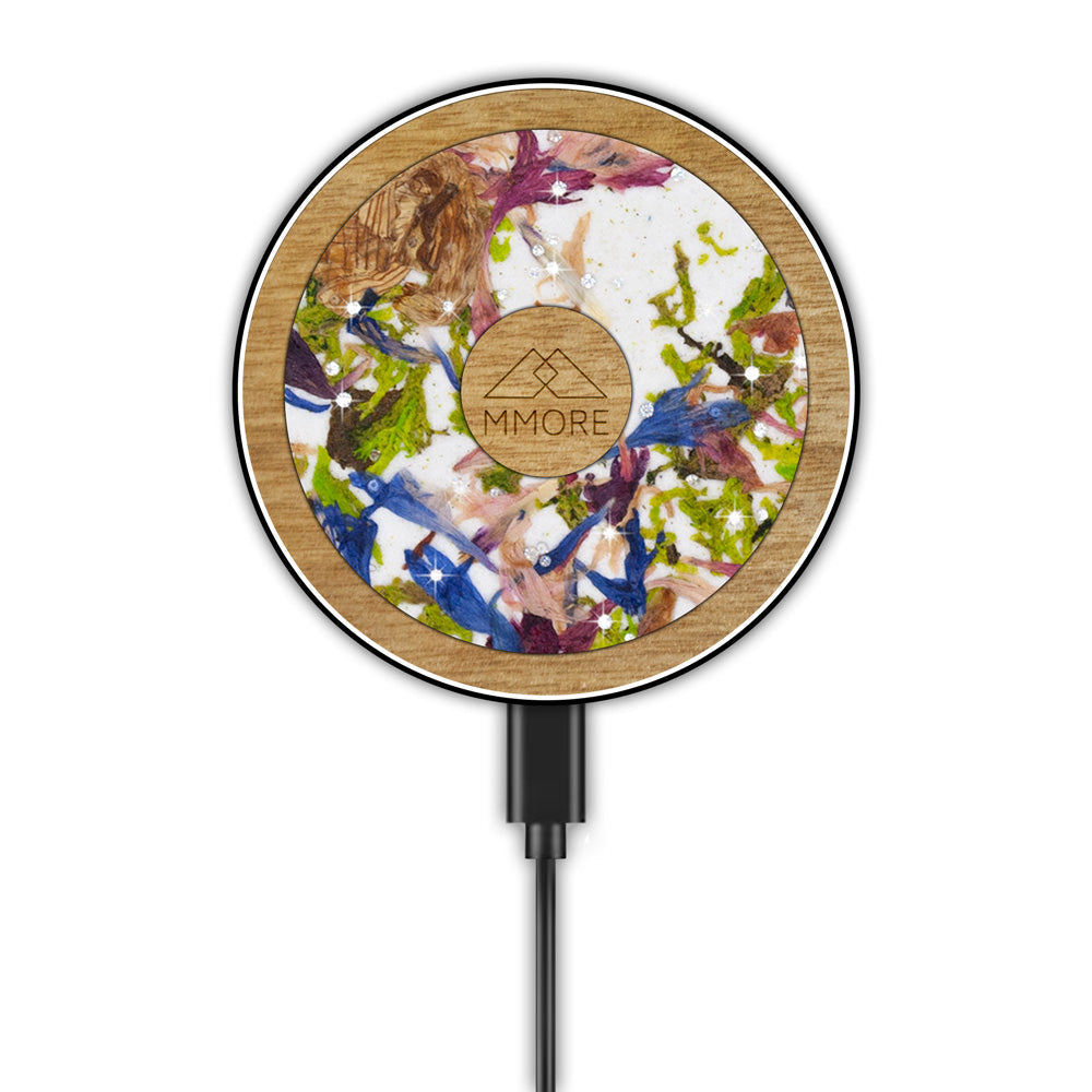 Wireless Charger With Organic and Wood Material