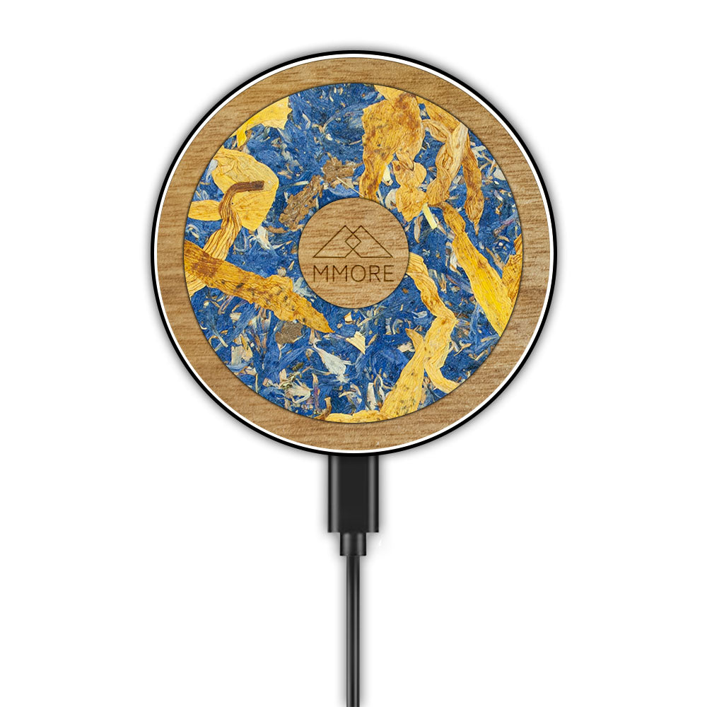 Wireless Charger With Organic and Wood Material