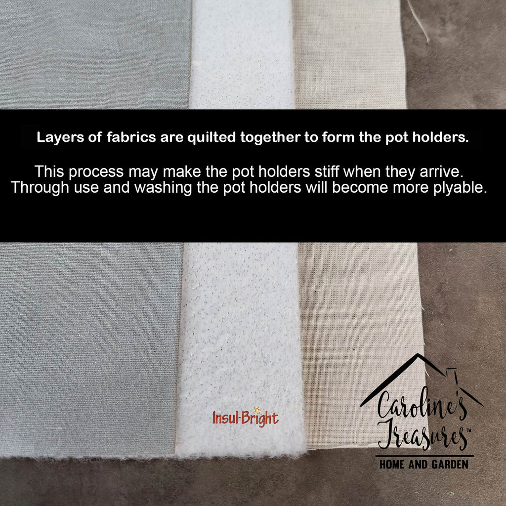 Belgian Sheepdog Spring Path Pair of Pot Holders